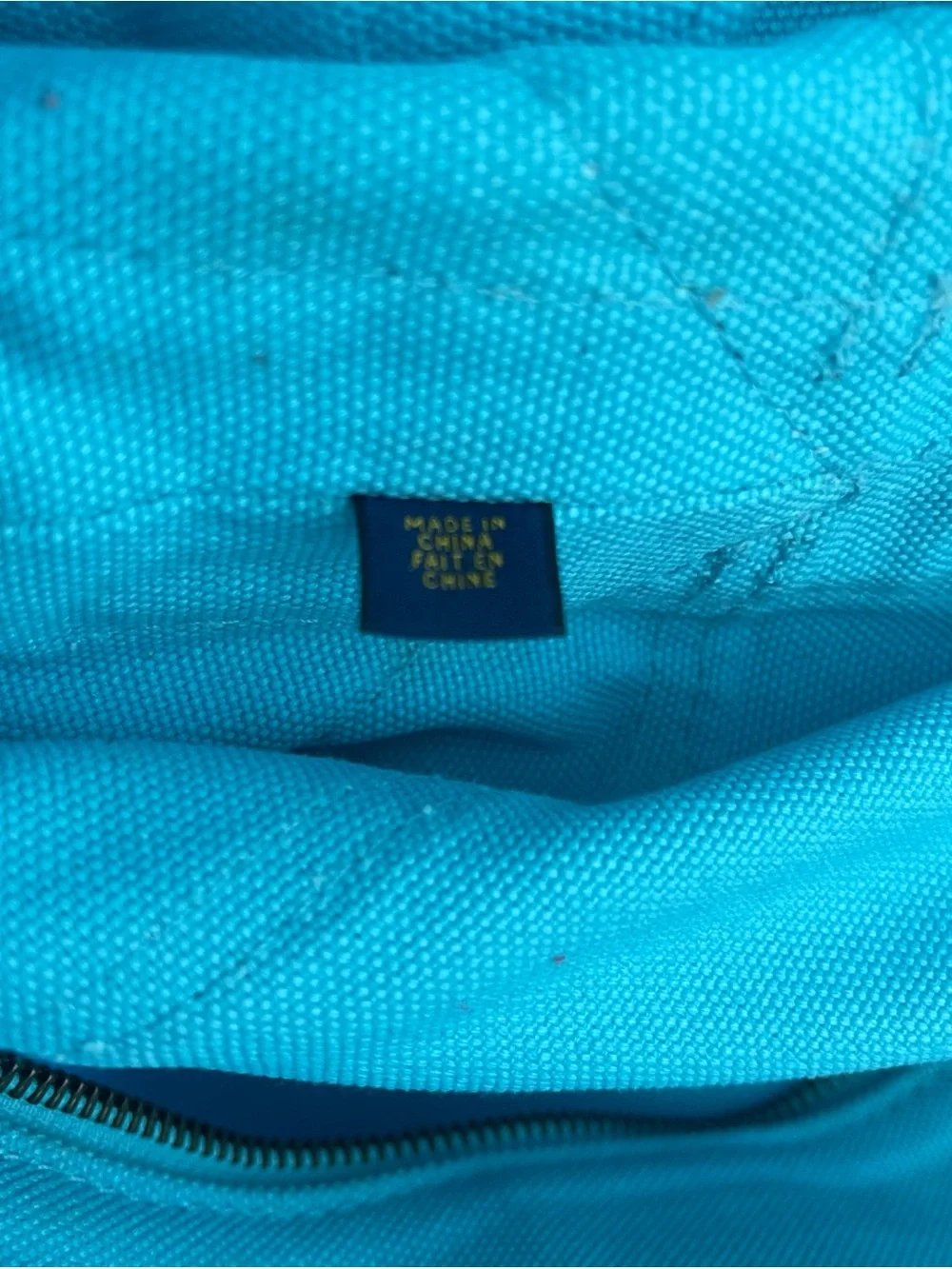 Polo Ralph Lauren  Light Blue Big Pony Zip Cotton Canvas Tote Bag RARE